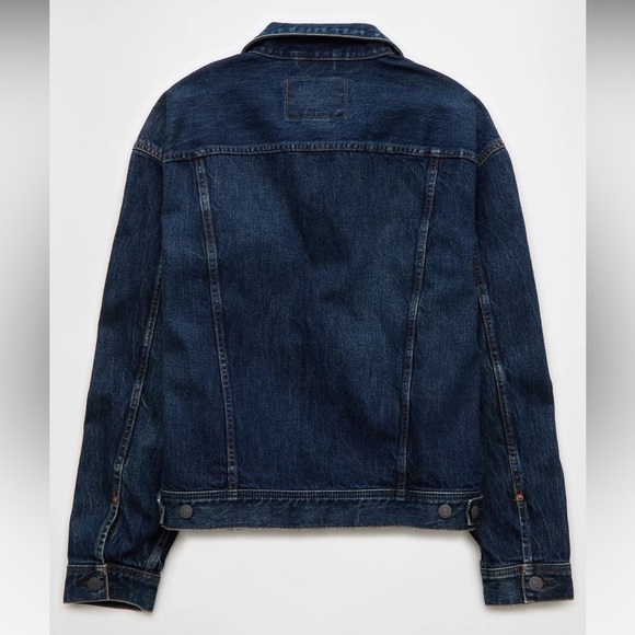 American Eagle AE Men’s XL Denim Trucker Jean Jacket Rancher Jeans Dark Wash NWT - Picture 8 of 13